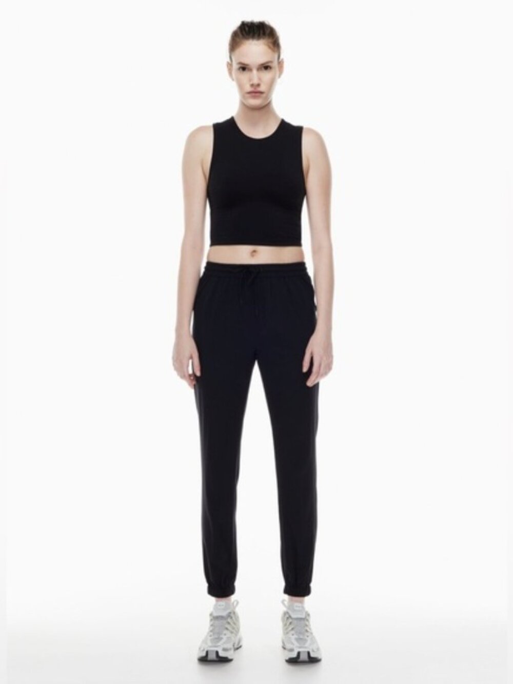 Aritzia TNA Women's Speed Joggers Pant Cuff Ankle Small Black Activewear Gym - Picture 3 of 14
